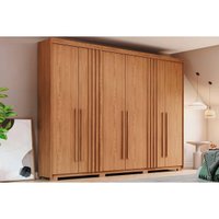 Guarda Roupa 6 Portas e 4 Gavetas c/ Pés Norton Nature - Henn
