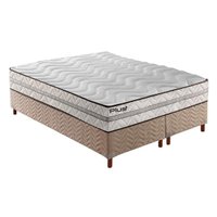 Conjunto Box Queen: Colchão Espuma Paropas D33 Pasquale Plus + Base CRC Rústico Clean (158x198)