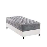 Cama Box Solteiro: Colchão Molas Anjos Ensacadas Soft Dream + Base CRC Courano Branco(88x188)