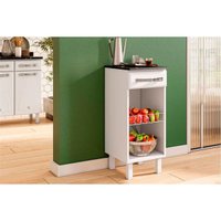 Balcão Fruteira Cozinha c/ 1 Gaveta 35cm Branco - Telasul
