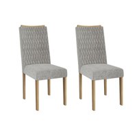 Cadeira de Cozinha 2CAD157EA Kit 2 Un Carvalho/Boucle Cinza - Kappesberg