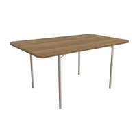 Mesa p/ Cozinha Sena c/ Tampo 1.60cm Niquel/Nogueira - Kappesberg