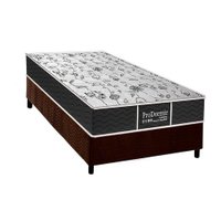 Conjunto Box Solteiro: Colchão Molas Probel Prolastic Sleep + Base CRC Suede Brown (88x188)