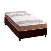 Conjunto Box Solteiro: Colchão Espuma Probel D28 Guarda Costas + Base CRC Suede Brown (88x188)