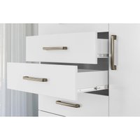Guarda Roupa 2 Peças (1GuardaRoupa+1Cômoda) QC124 Branco - Santos Andirá