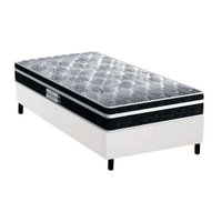 Cama Box Solteiro: Colchão Ortopédico Probel D33/EP Anatômico Advanced Tech1500 Plus + Base CRC Courano White(88x188)