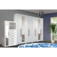 Guarda Roupa 2 Peças (1GuardaRoupa+1Cômoda) QC133 Branco - Santos Andirá