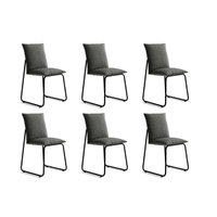 Cadeira de Cozinha Soft 1750 Kit 6 Uni Preto/Linho Grafite - Carraro