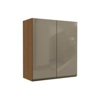 Armário Aéreo Cozinha Modulado Maxxi G765 c/ 2 Portas c/ Vidro Reflecta 80cm Canela - Kappesberg