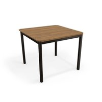 Mesa p/ Cozinha Reno c/ Tampo 90cm Preto/Nogueira - Kappesberg