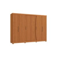 Guarda Roupa 6 Portas e 3 Gavetas c/ Pés CBPM556 Canela - Kappesberg
