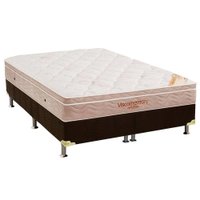 Conjunto Box Queen: Colchão Espuma Ortobom Apollo Viscomemory + Cama Box Suede Brown (158x198)