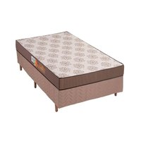 Conjunto Box Solteiro: Colchão Espuma Polar D28 Pérola + Base CRC Rústico Clean (88x188)