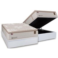 Conjunto Box Baú Casal: Colchão Molas Sealy Posturepedic Royal Confort + Base CRC Courano Branco (138x188)