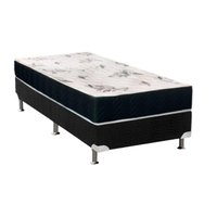 Conjunto Box Solteiro: Colchão Espuma Orthoflex D28 Nápoles + Base CRC Suede Black (88x188)