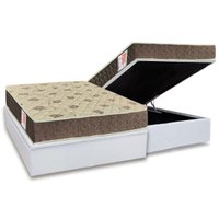 Cama Box Baú Casal: Colchão Espuma Orthoflex D33 Comfortpedic Line + Base CRC Courano White(138x188)