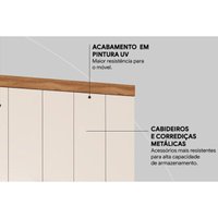 Guarda Roupa 6 Portas e 2 Gavetas Verso Branco - Demóbile