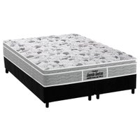 Cama Box Queen: Colchão Espuma D45 Probel /EP Anatômico Guarda Costas Próextreme Plus + Base CRC Suede Black(158x198)