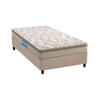 Conjunto Box Solteiro: Colchão Espuma Probel D45 Guarda Costas + Base CRC Suede Clean (88x188)