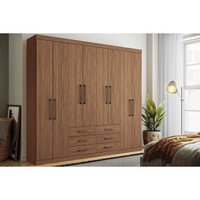 Guarda Roupa 8 Portas e 6 Gavetas 8.6 Master Jatobá - Santos Andirá