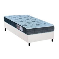 Cama Box Solteiro: Colchão Espuma Orthoflex D45/EP Anatômico Cecina + Base CRC Suede White(88x188)
