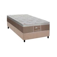 Conjunto Box Solteiro: Colchão Molas Probel Prolastic Guardian+ Base CRC Suede Clean (88x188)