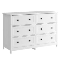 Comoda Para Quarto 6 Gavetas 120 cm DM217 Branco Dtall