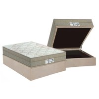 Conjunto Box Baú Casal: Colchão Molas Probel Prolastic ProDormir Born + Base CRC Suede Clean (138x188)