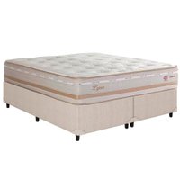 Conjunto Box Queen: Colchão Molas Herval Maxspring Lyon + Base CRC Courano Clean (158x198)