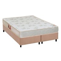 Conjunto Box Queen: Colchão Espuma Castor D33 Sleep Max Relax + Base CRC Suede Clean (158x198)