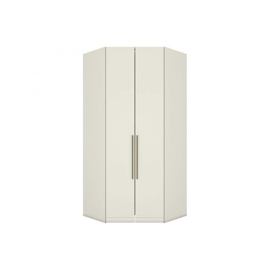 Guarda Roupa Closet de Quarto de Canto Oblíquo MC05 Seletto c/ 2 Portas e 3 Gavetas Areia - Henn