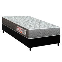 Conjunto Box Solteiro: Colchão Espuma Orthoflex D23 ComfortPedic + Base CRC Suede Black (88x188)