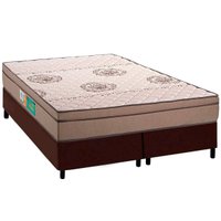 Conjunto Box Queen: Colchão Espuma Polar D33 Pérola + Base CRC Courano Brown (158x198)