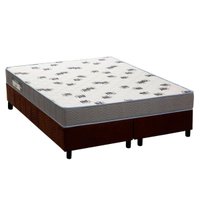 Conjunto Box King: Colchão Espuma Ortobom D33 Light Saúde + Base CRC Suede Brown (186x198)