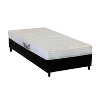 Conjunto Box Solteiro: Colchão Anatômico Herval AG65 Frontier + Base CRC Suede Black(88x188)