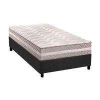 Cama Box Solteiro: Colchão Ortopédico Paropas D33/AG65 Confort + Base CRC Suede Gray(88x188)