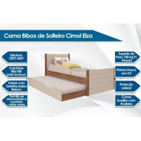 Colchão Solteiro Pérola Gray Polar (2un) + Bicama Elza Nature/Off White