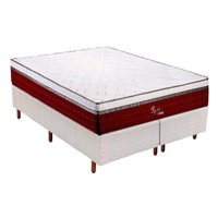 Cama Box Queen: Colchão Molas Ensacadas Polar Rubi + Base CRC Rústico White(158x198)