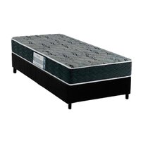 Conjunto Box Solteiro: Colchão Espuma Probel D33 Advanced Mega Resistente + Base CRC Suede Black (88x188)