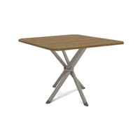 Mesa p/ Cozinha Volga c/ Tampo 90cm Niquel/Nogueira - Kappesberg