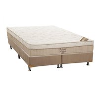 Conjunto Box Queen: Colchão Molas Ortobom Nanolastic Elegant + Base CRC Suede Clean (158x198)