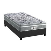 Cama Box Solteiro: Colchão Molas Probel Ensacadas Evolution + Base CRC Suede Gray(88x188)