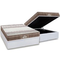 Cama Box Baú Casal: Colchão Espuma Probel D33 / EP Guarda Costas PróIntense Plus + Base CRC Courano White(138x188)