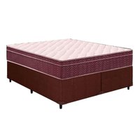 Conjunto Box Queen: Colchão Anatômico Ortobom D28 Airtech 60 + Base CRC Courano Brown (158x198)