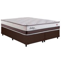 Conjunto Box Queen: Colchão Molas Herval Maxspring Sublime + Base CRC Courano Brown (158x198)