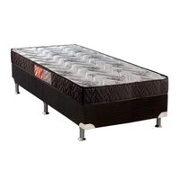 Conjunto Box Solteiro: Colchão Espuma Paropas D23 Pasquale + Base Unviersal Suede Black CRC(88x188)