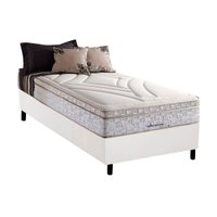Conjunto Box Solteiro: Colchão Molas Herval Maxspring American + Base CRC Courano White (88x188)