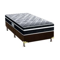Cama Box Solteiro: Colchão Ortopédico Probel D33/EP Anatômico Advanced Tech1500 Plus + Base CRC Suede Brown(88x188)