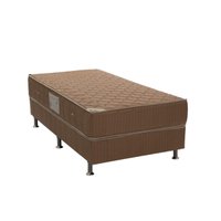 Cama Box Solteiro: Colchão Molas Ortobom Hotelaria Nanolastic Orthotel Spring + Base CRC Orthotel Brown(88x188)