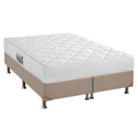 Conjunto Box King: Colchão Espuma Herval D45 Top + Base CRC Suede Bege (193x203)